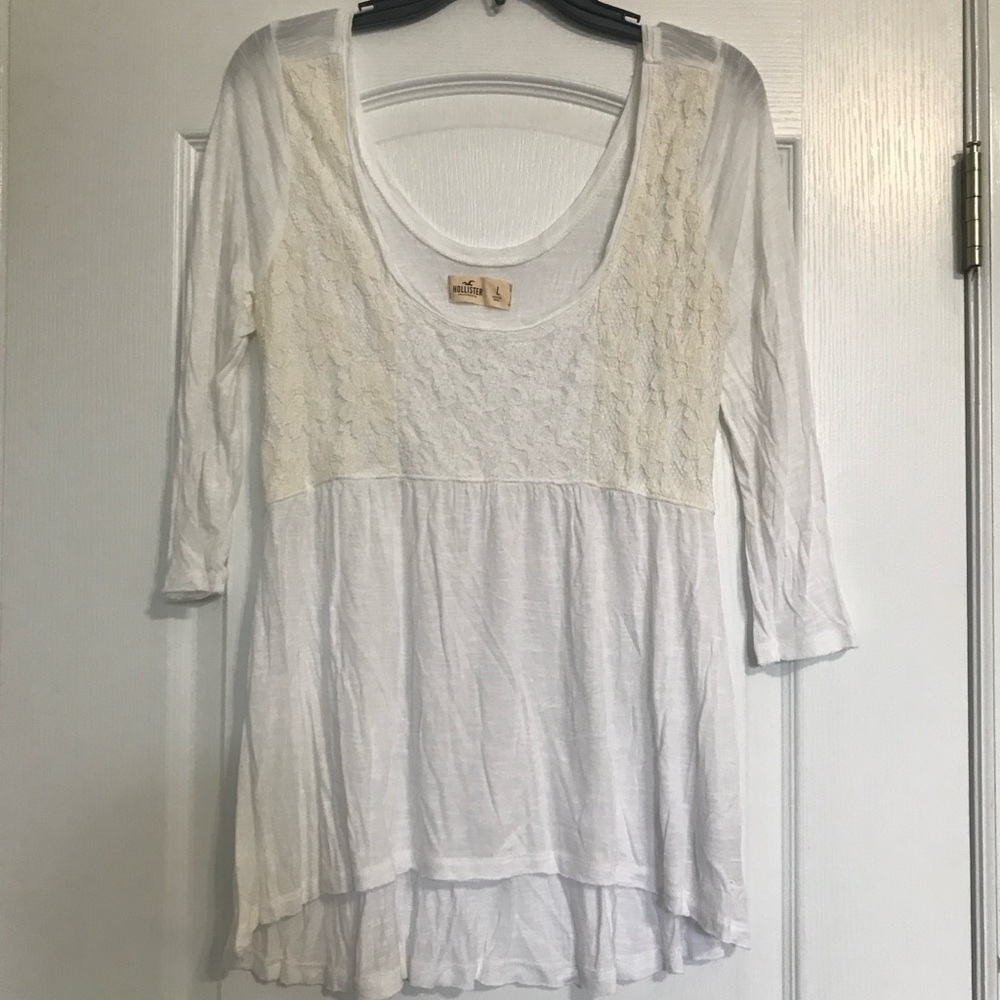 Women's Hollister White Lace Top